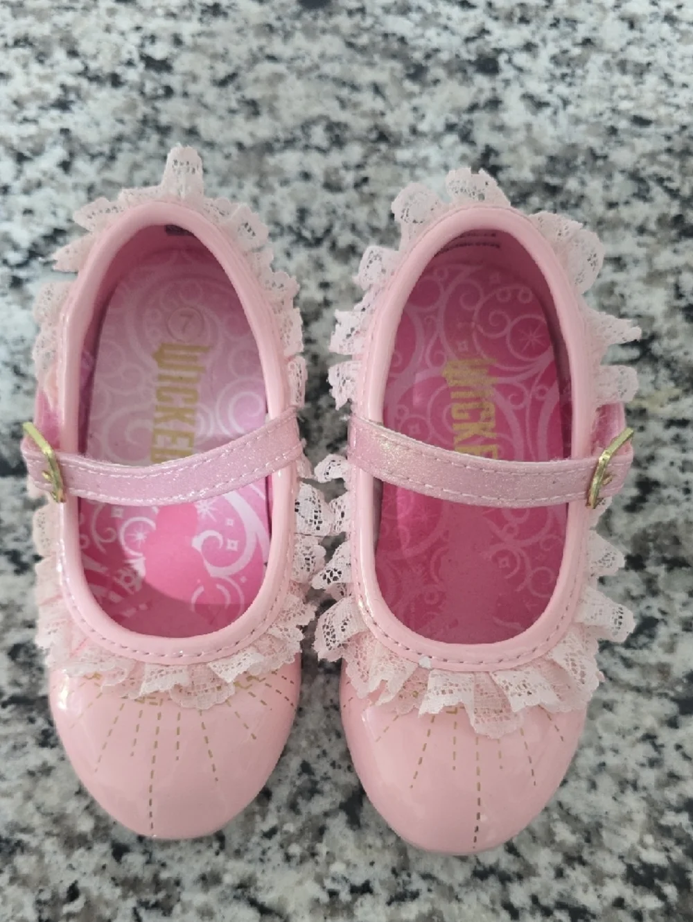 Girls Pink Lace Glenda High-Heel Shoes